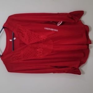 Red long sleeve shirt